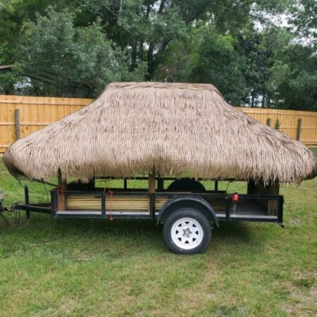 diy tiki boat synthetic thatch roof